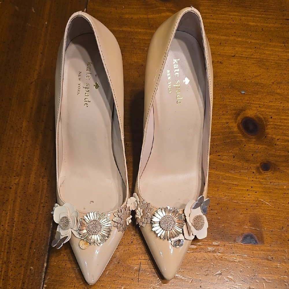 Kate Spade Women's Tan Heels - Picture 3 of 8